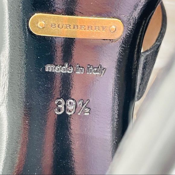 Burberry Bridle Huntley Black Platform Heel Sandals - Picture 14 of 16